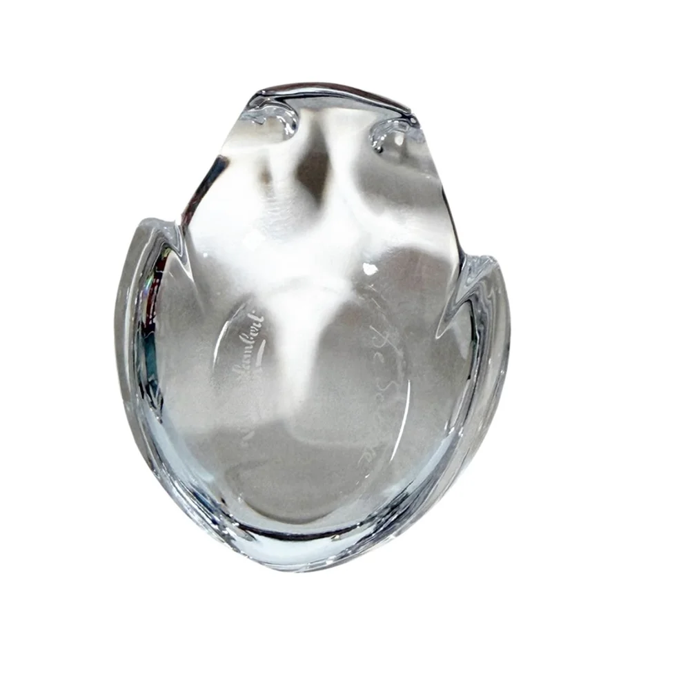 Vintage Val St. Lambert Crystal Frog Paperweight Made In Belgium De Sousa - Picture 10 of 12